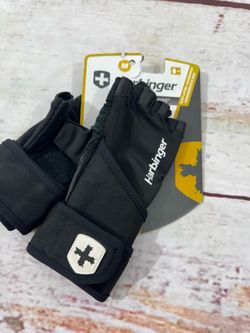 Harbinger Pro Lifting wristwrap Gloves (1 Pair) Black Unisex Adult Medium 10526