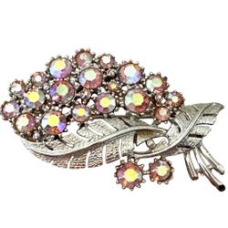 VINTAGE 1950'S  PEGASUS  CORO  AURORA BOREALIS  RHINESTONE PIN/BROOCH