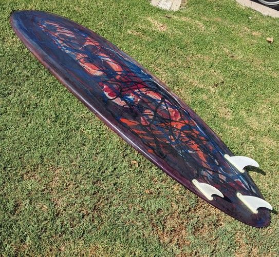 7'6 Surfboard Funboard Custom Rider