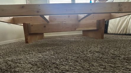 Handmade Full Size Floating Bed Frame – Solid Wood