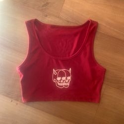 SHEIN Style Skull Crop Top