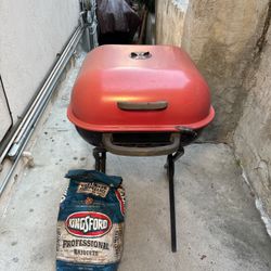 Charcoal Grill + Tools + Big Bag of Charcoal – Ready to Use! $25