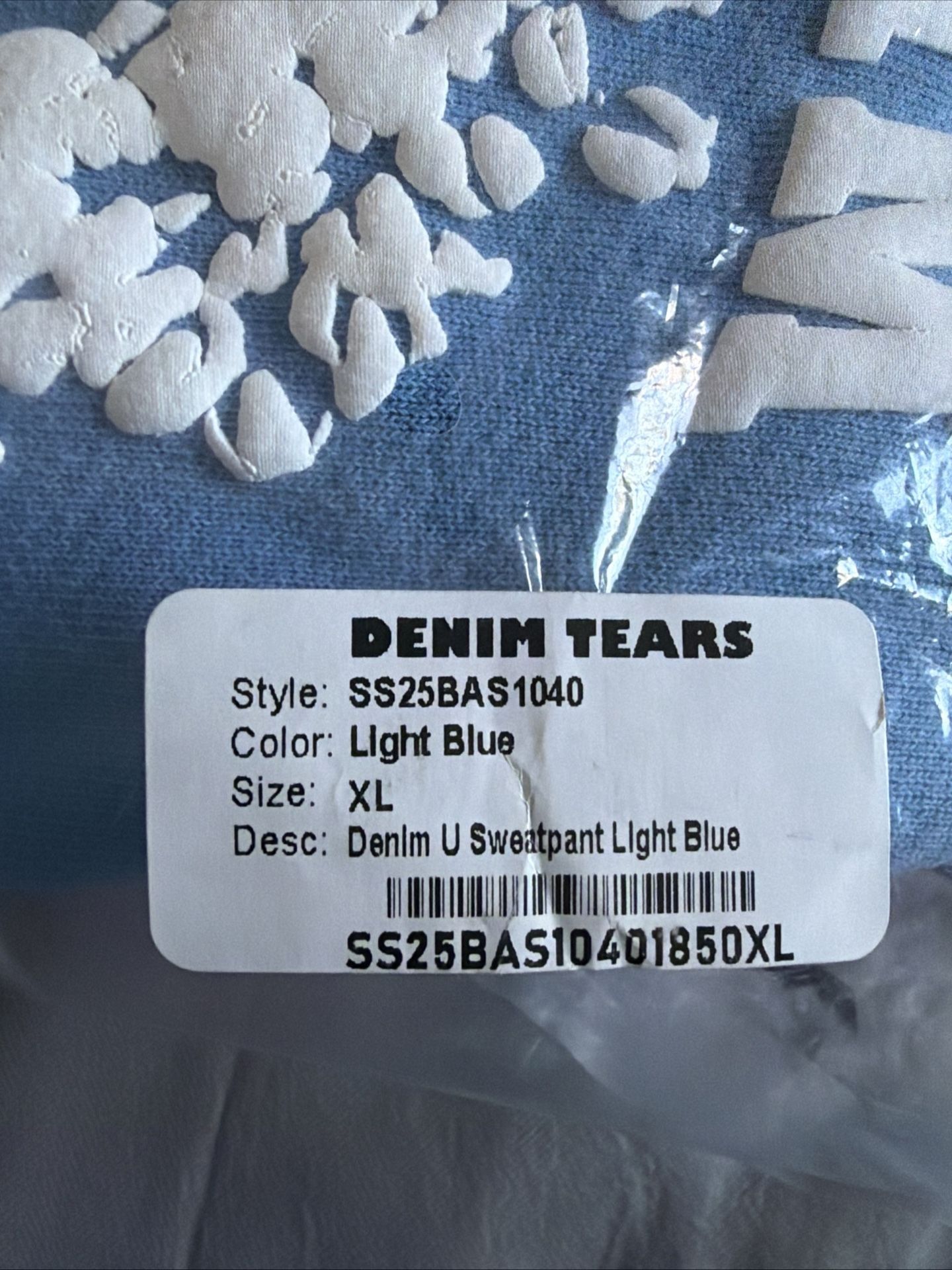 Denim Tears Sweatpants Light Blue XL