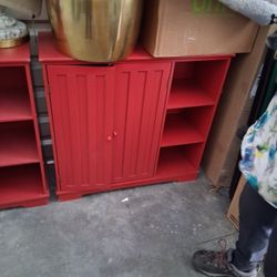 The Lakeside Collection Beadboard Sliding Door Cabinet (X2)