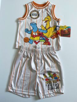 2T Toddler Boys Sesame Street Team Sesame Basketball Jersey & Shorts Set