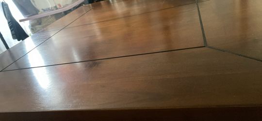 High solid wood Oak brown table