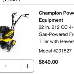 It’s A Tiller $550