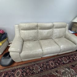 Leather recliner sofa 