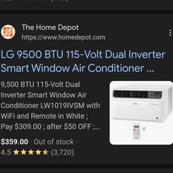LG 9,500 BTU Window AC