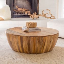 Wooden Drum Coffee Table