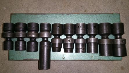 Snap-On 3/8" & 1/2" drive 6-point SAE Impact Swivel Sockets