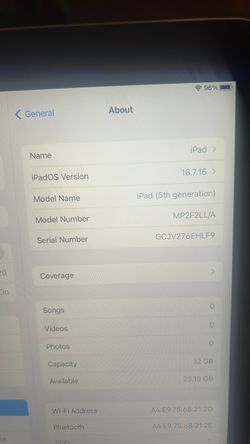 Apple iPad 5th Generation 32GB Wi-Fi