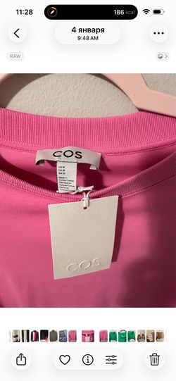 COS Pink Long Sleeve Top Women’s Size M New with Tag