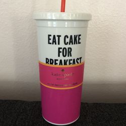 Kate Spade ‘Eat Cake For Breakfast’ insulated Tumbler 20 Oz 