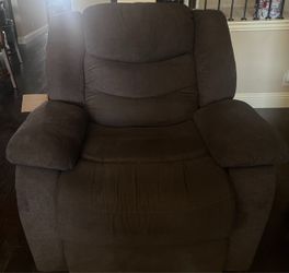 Dark Brown Reclining Armchair