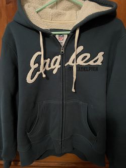 PHILADELPHIA EAGLES FLEECE LINED STITCHED HEAVYWEIGHT HOODIE/JACKET