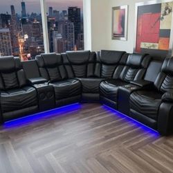 Electric Recliner Sectional Sofa ⚜️ Sofá Seccional Reclinable Electrico 🚚[Fast-Delivery]💨