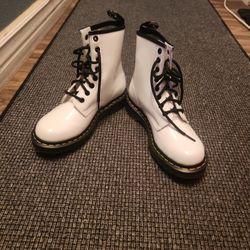 White Dr. Martens Boots 