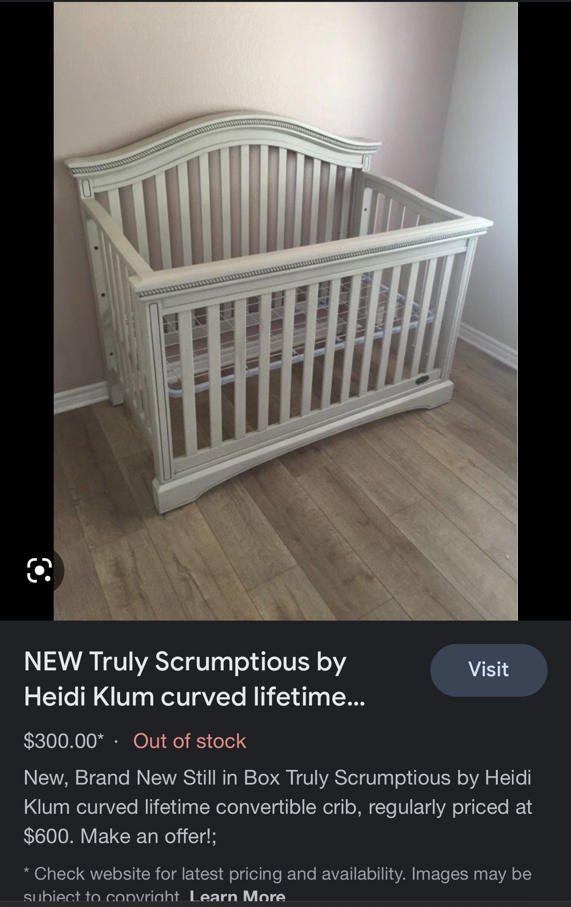 Heidi Klum Truly Scrumptious CRIB for Sale in Torrance CA OfferUp