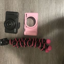 Sony ZV1F Black Camera with Pink Accessories