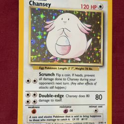 Pokémon Card 1999 Chansey 003/102 Base Set Holo