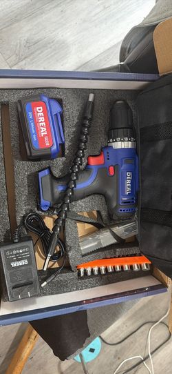 DESOON 20V Drill Driver for Home DIY & Beginner Projects, Lightweight Power Drills Tool Set with Battery and Charger for Men & Women, Ideal for Furnit