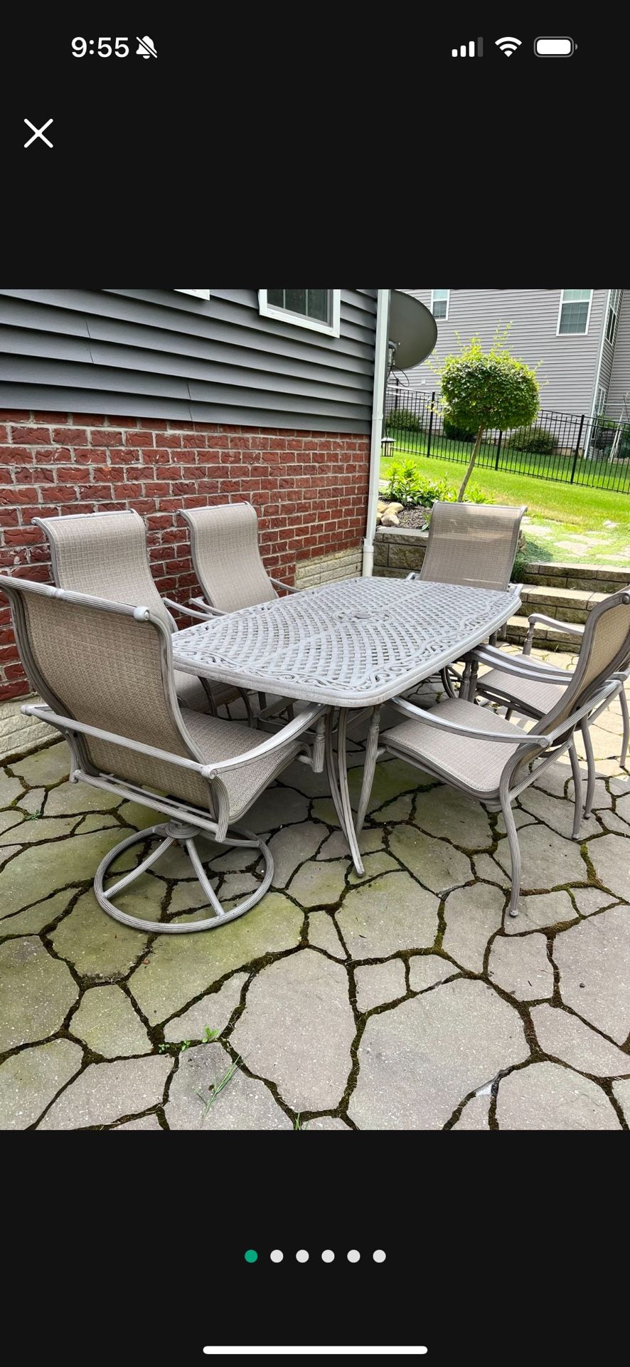 Patio Table and Sling Chairs