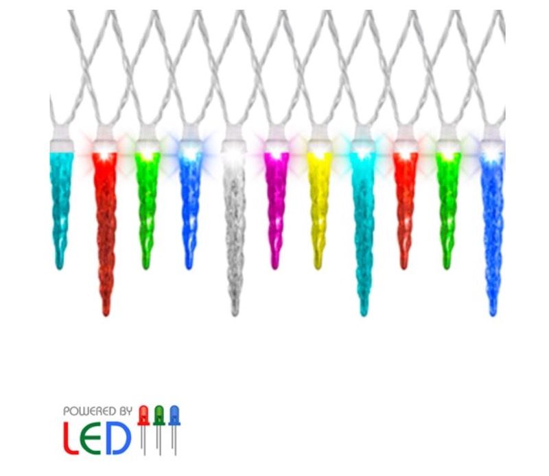 NEW LED Synchro Lights Set Of 12 Icicle Lights 183285