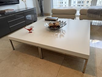Pair of White Modular Coffee Tables - 2 Pieces