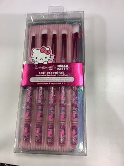 Hello Kitty Soft Essential Eyeshadow Brush Set + Travel Bag