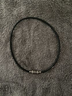 Tiffany and Co. Black Silver Necklace