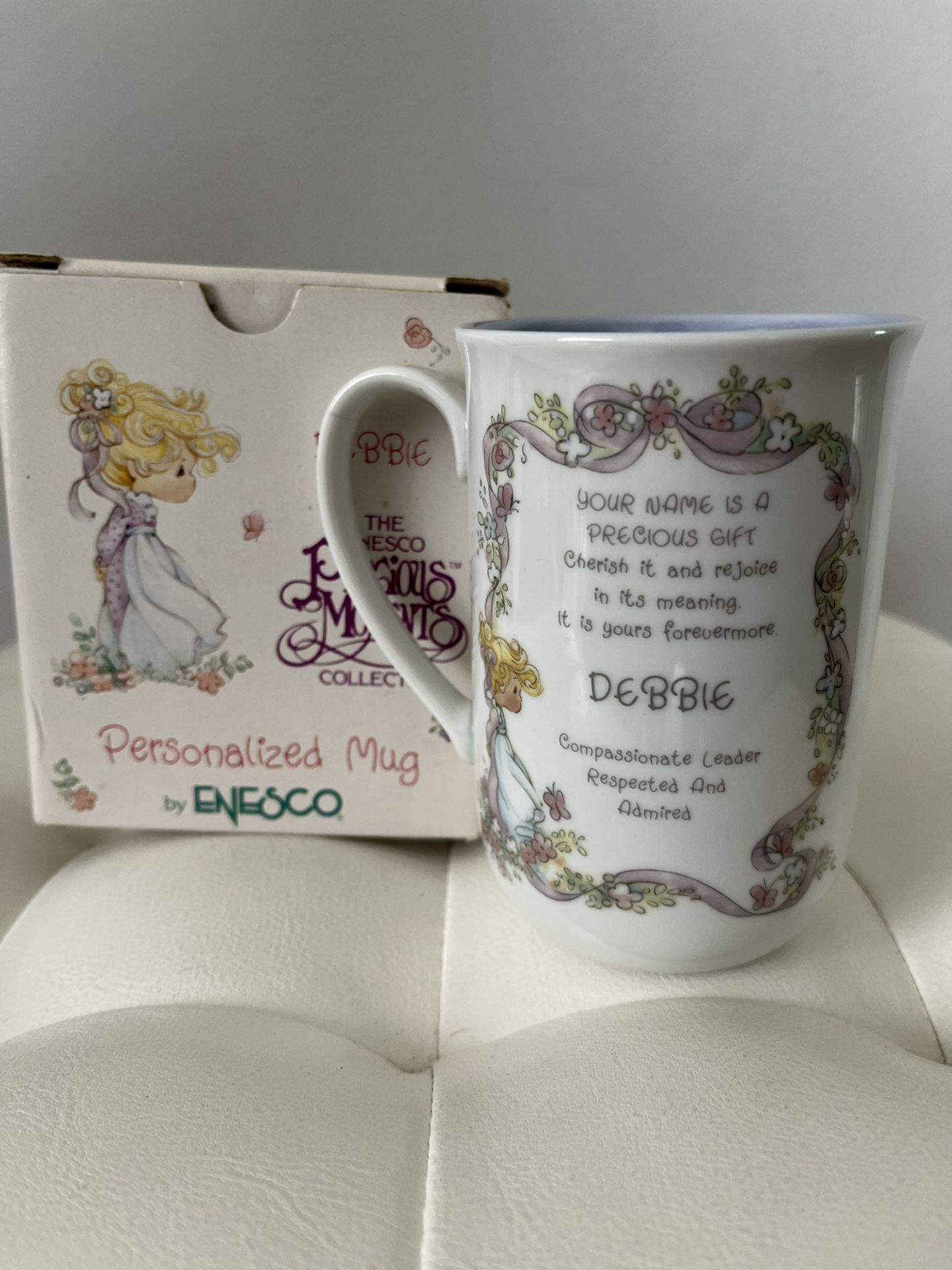 1989 “Precious Moments” Vintage Personalized “Debbie” Mug