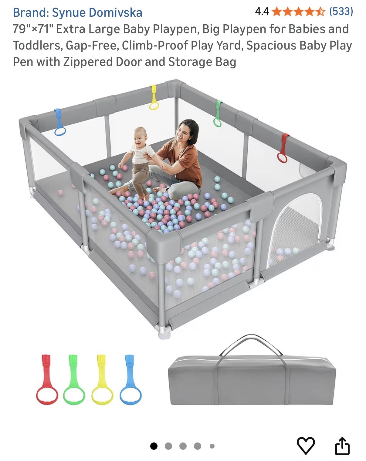 Baby Playpen 79’’x71’’