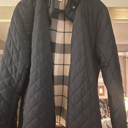 Market & Spruce Women's Navy Quilted Jacket