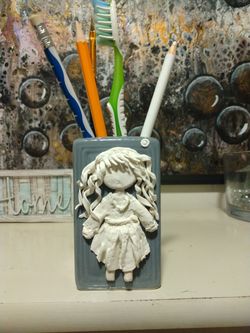 Cup With Handy Craft Decor to store toothbrushes,pencils,pens,brushes