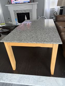 Granite Table And Kitchen Island Cart