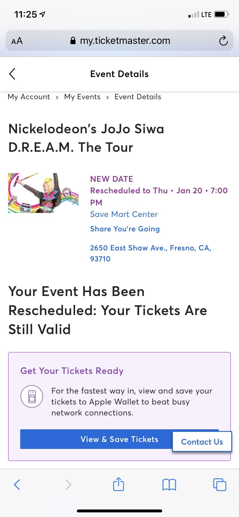 Jojo Tickets 