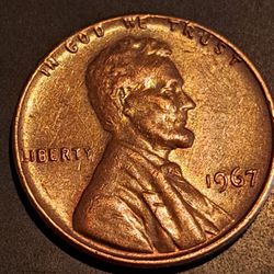 1967 Lincoln Penny No mint mark/ Off Center