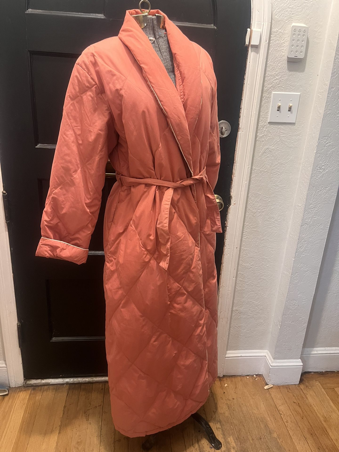 Vintage “Warm Things” Goose Down Quilted Robe