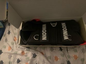 Wingoin Dog Harness Black with Red Straps