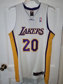 NBA Los Angeles Lakers Gary Payton 20 White Jersey Swingman Basketball Vintage 00