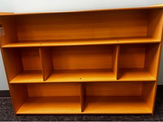 2 Commercial Wood Bookcases / Office Storage Shelves