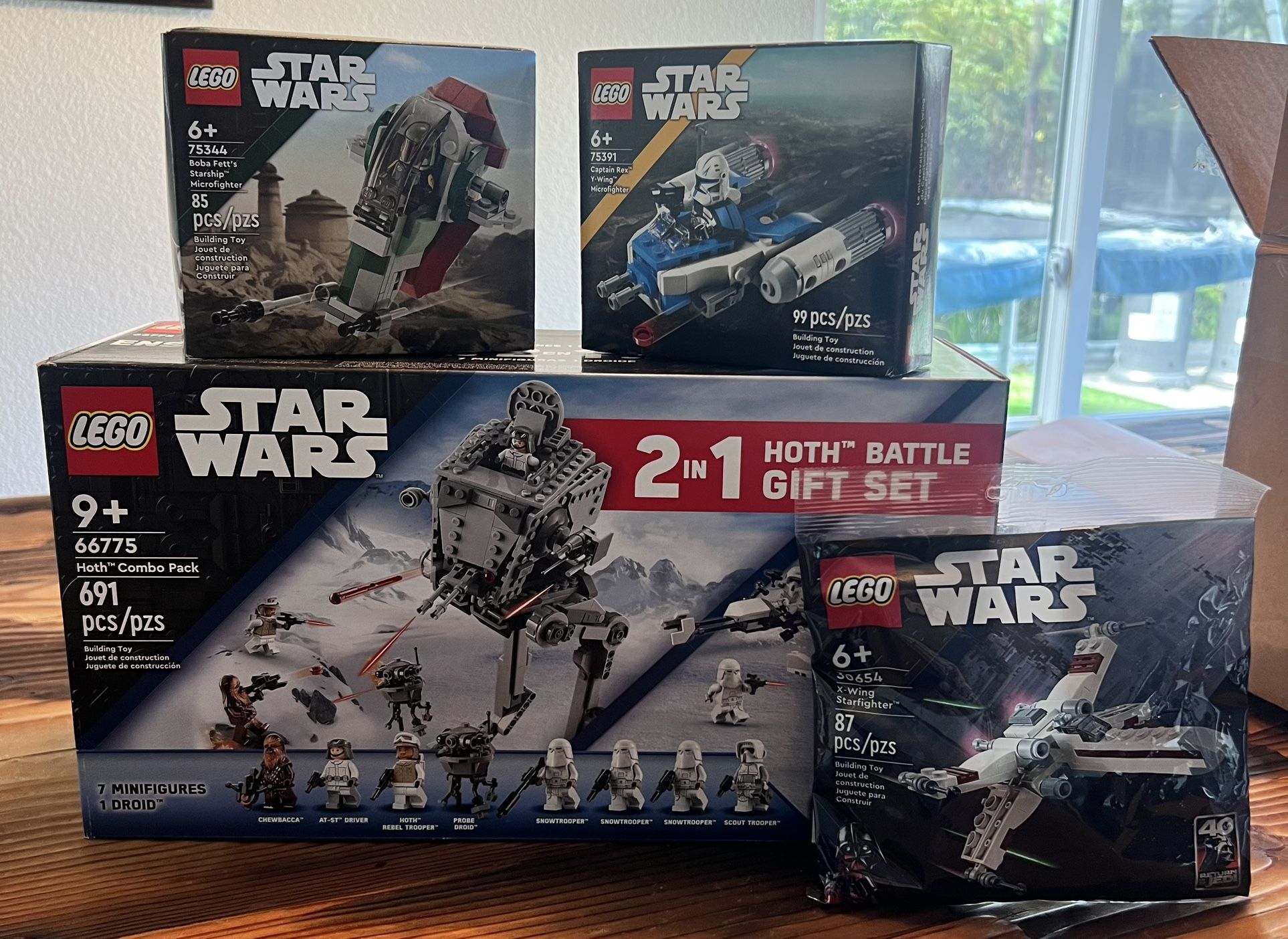 Lot Unopened 4 Star Wars Lego Sets