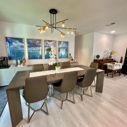 Dining Table With 8 Dining Chairs