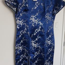 Women's Floral Dress Short Sleeve Color Blue Size XL 