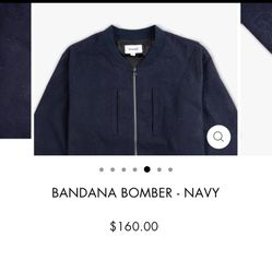 Blue bandanna bomber jacket diamond supply