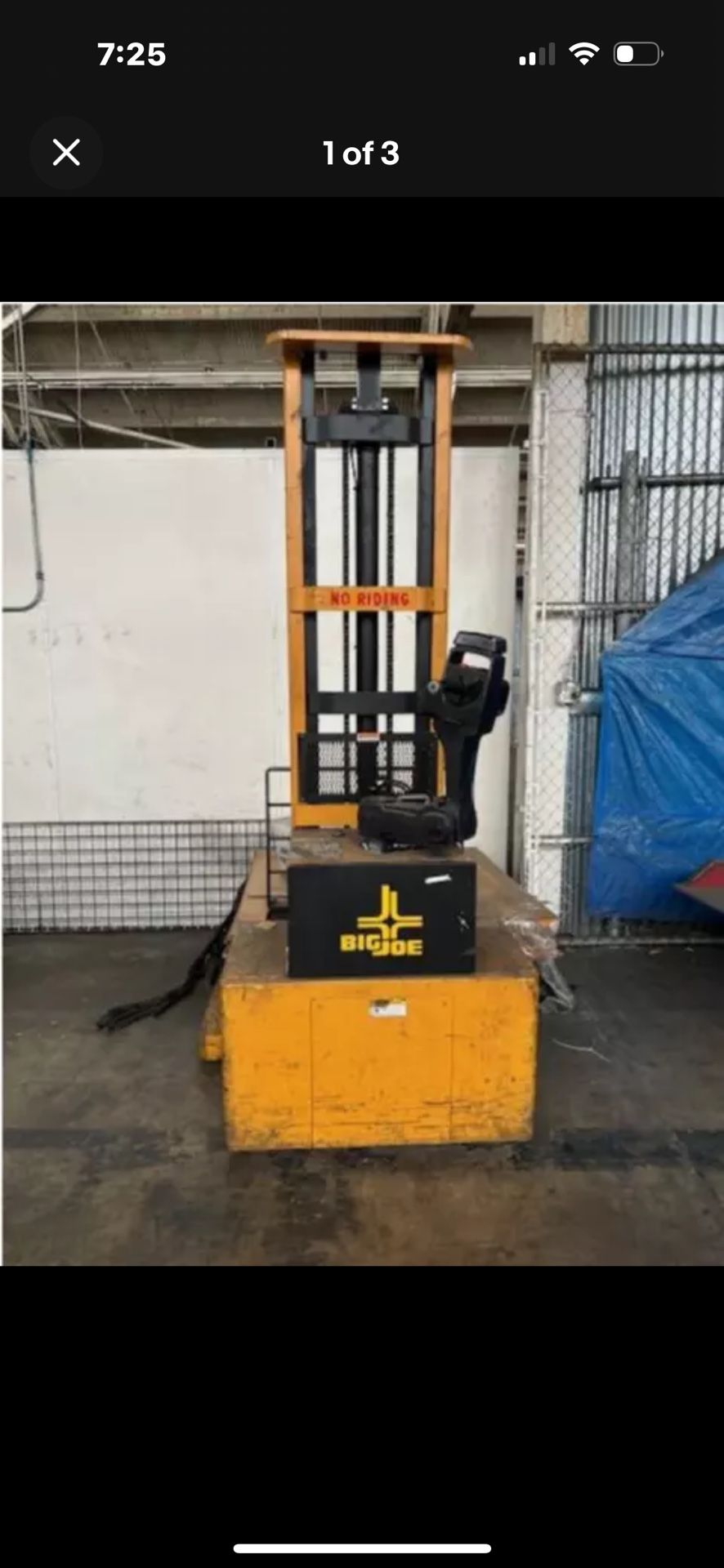 Big Joe Walk Behind Electric Fork Lift model PDM 30 154