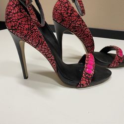 Heels 9.5 size pink and black