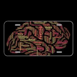License Plare Novelty Car Front Mind Brain Mindset Perception