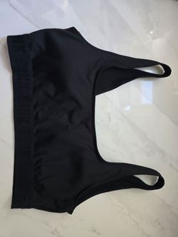 Black Sports Bra with Logo Band